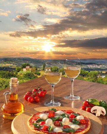 Pizza um Tuscany